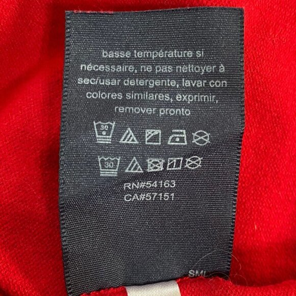 Tommy Hilfiger Women's Red Cotton Turtleneck with Four Button Cuffs, Size Large - Picture 12 of 12